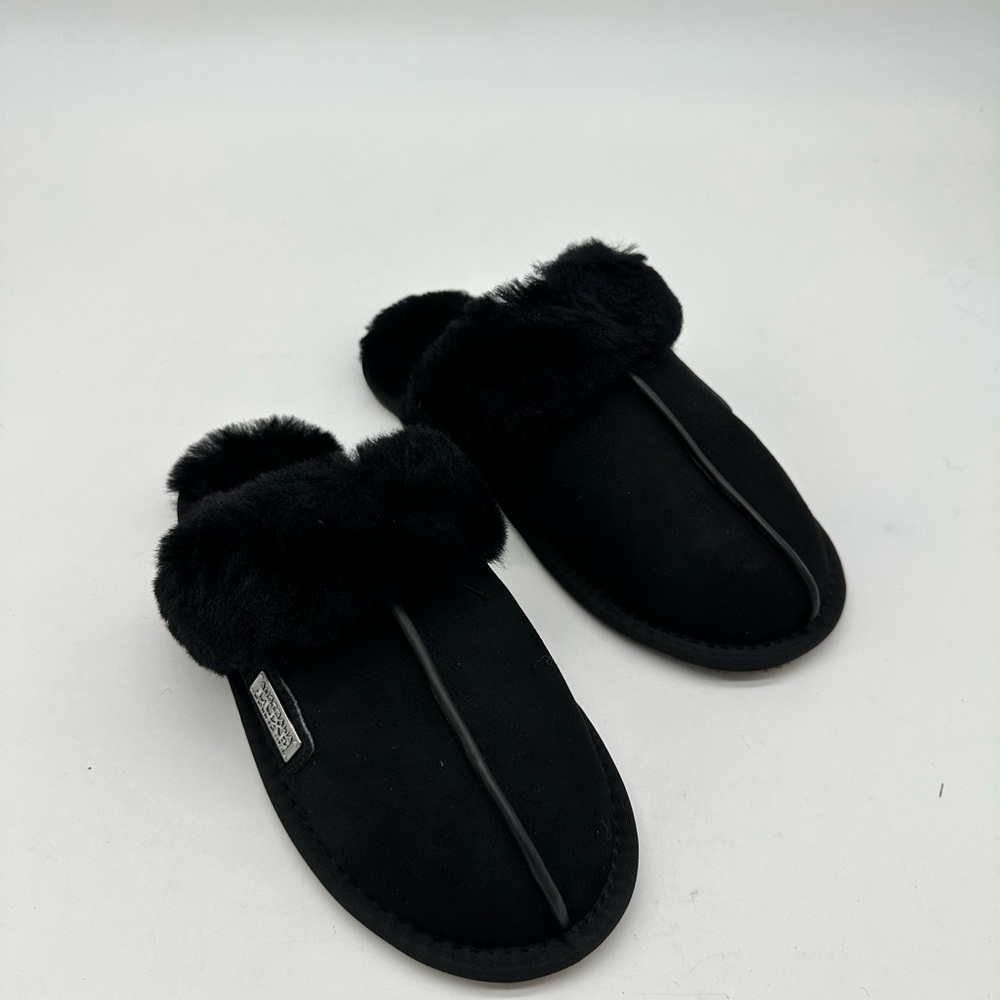 Australia Luxe Collective Black Suede & Shearling Slippers - NWT - XS size 5 - Picture 7 of 12